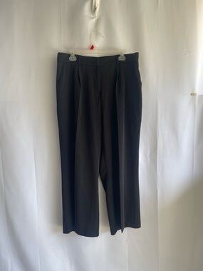 Women's Black Tailored Wide-Leg Pants